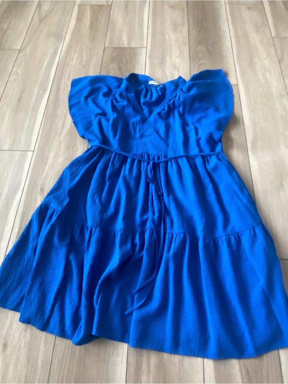 Calvin Klein Girls' Cobalt Blue Tiered Dress